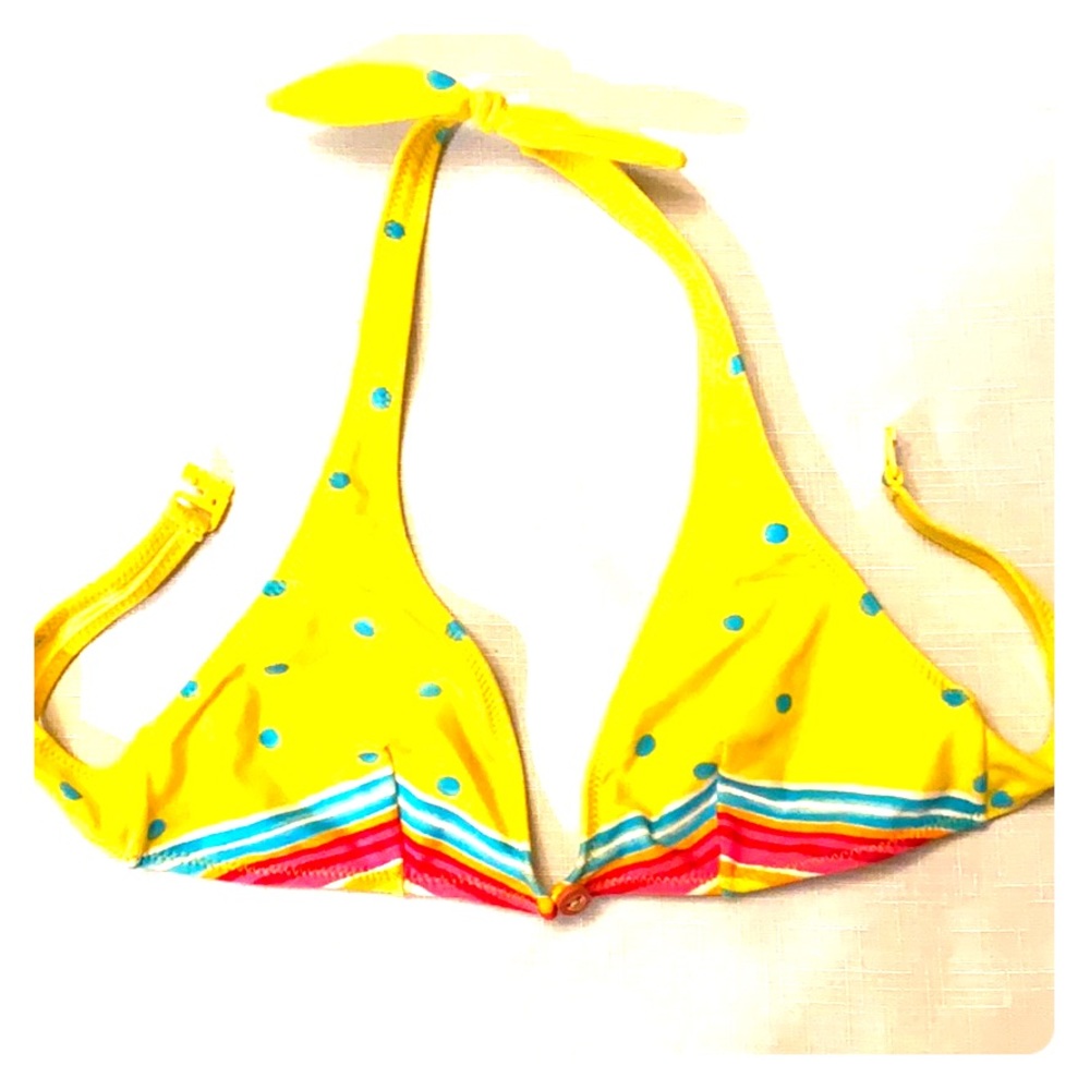 SALINAS BRAZILIAN HTF Minimal Coverage Rainbow Halter Bikini Top  ⭐️⭐️⭐️⭐️⭐️